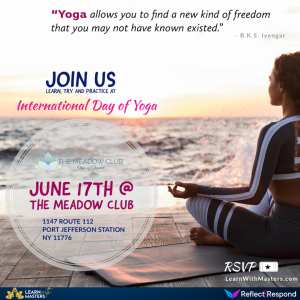 2023 International Yoga day in Long Island New York June 17th